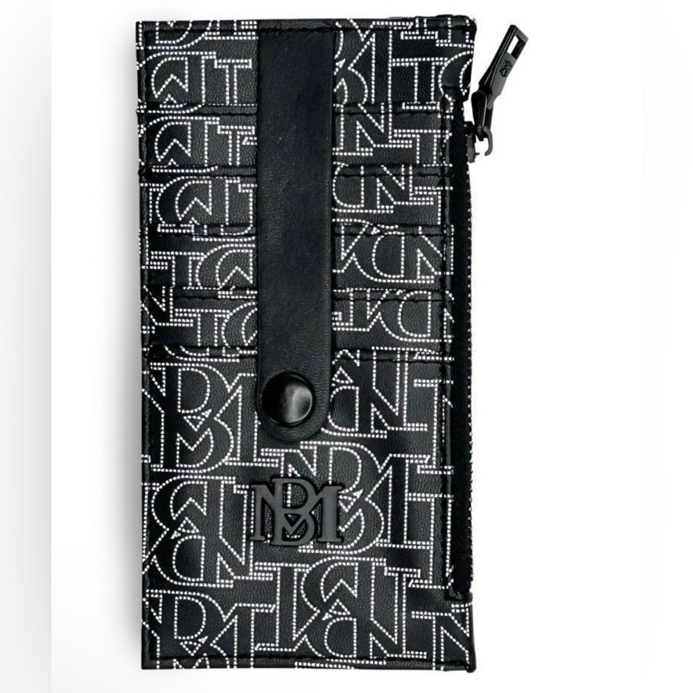 Badgley Mischka Black and White Logo Card Holder